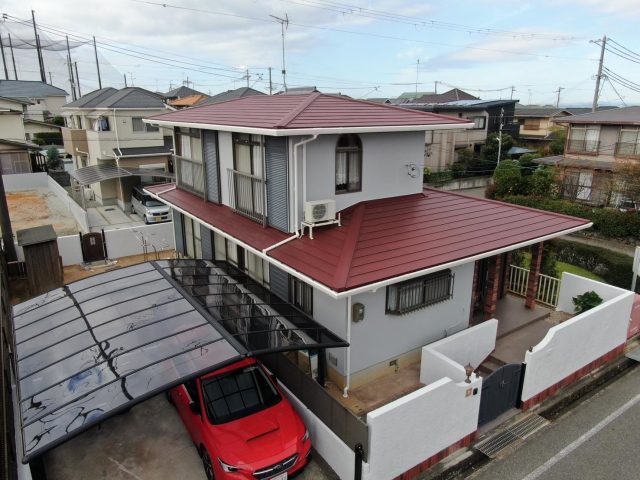 高砂市で外壁塗装を行った築38年住宅